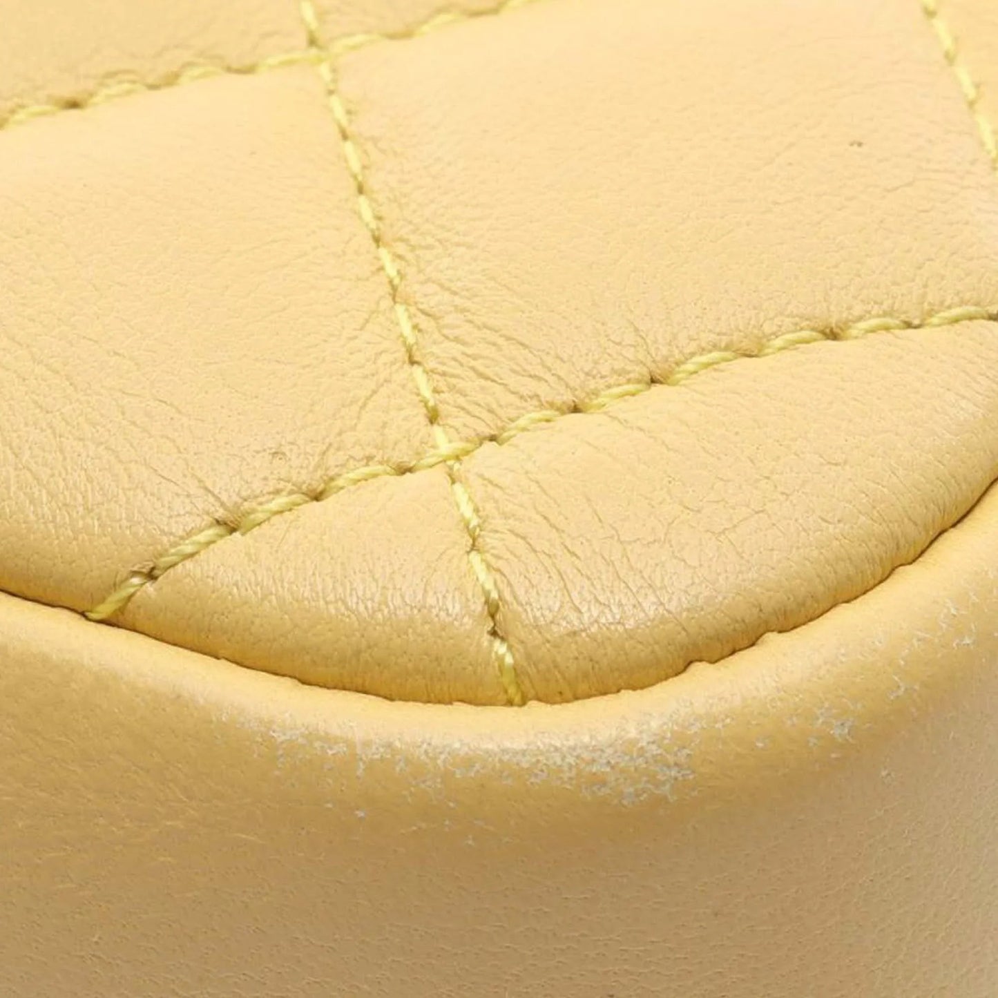 Yellow Chanel Quilted Lambskin Side Packs Flap Crossbody Bag