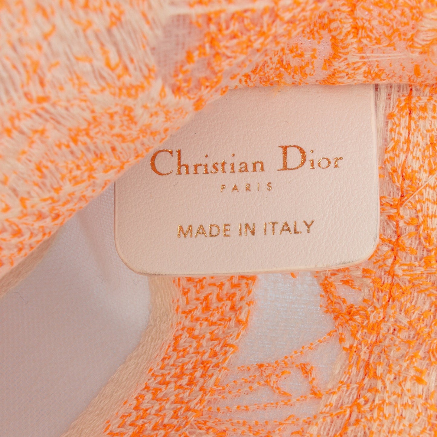 Orange Dior Mini Canvas Embroidered Dioriviera Toile De Jouy Book Tote Handbag