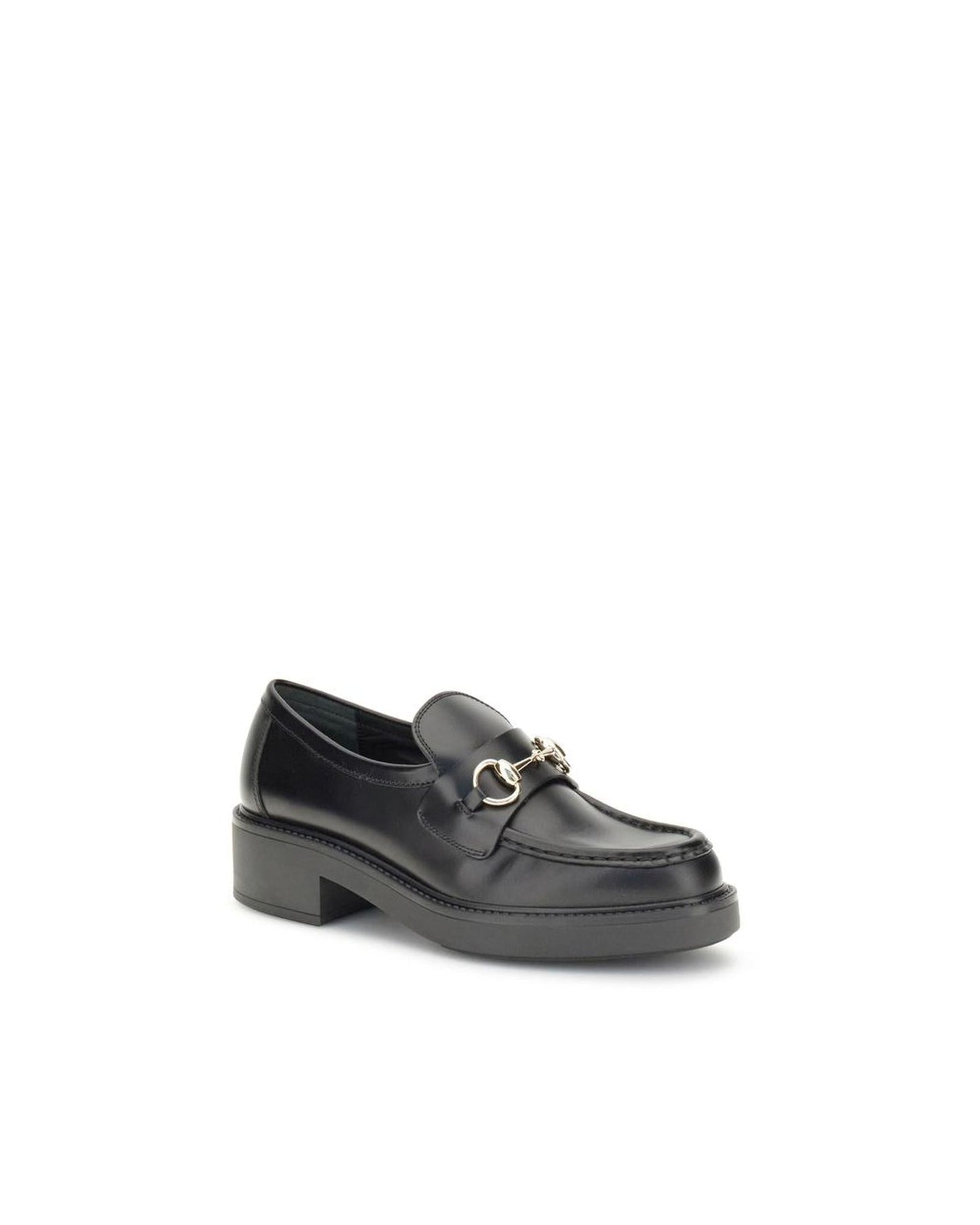 Gucci Block Heel Leather Loafer Men Black