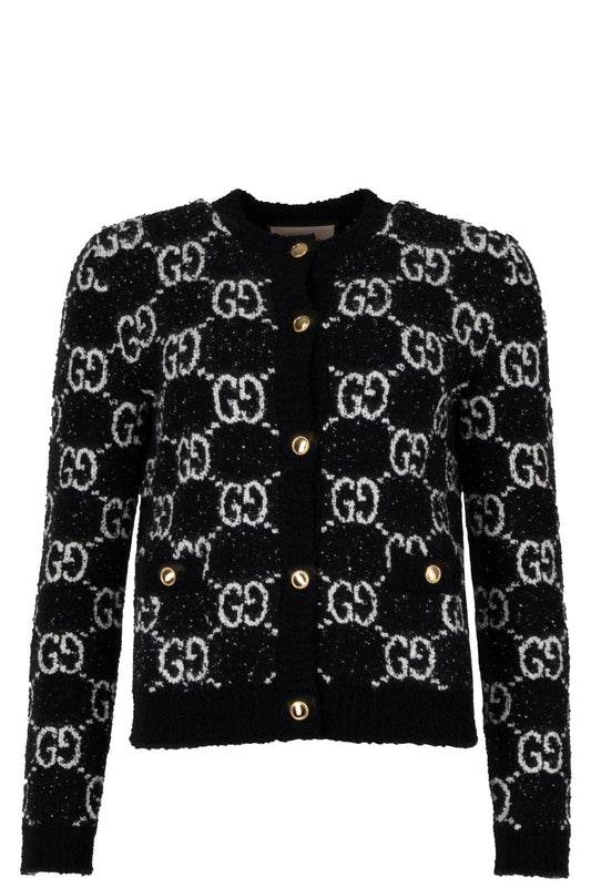 GUCCI Big GG Knit Cardigan Black