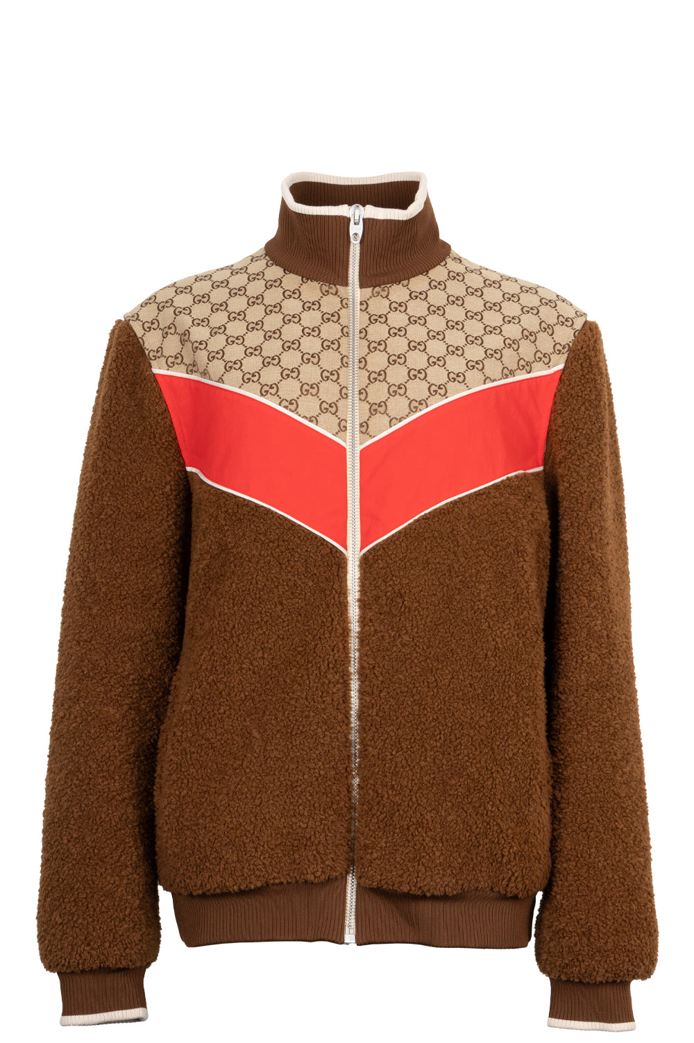 GUCCI GG Fleece Jacket Brown