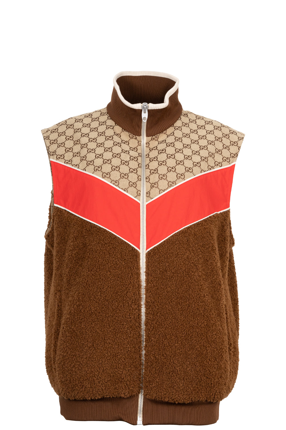 GUCCI GG Fleece Jacket Brown