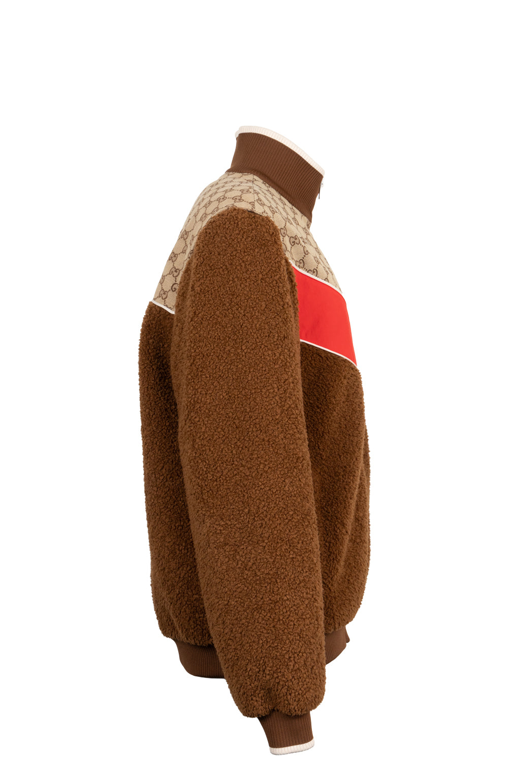 GUCCI GG Fleece Jacket Brown