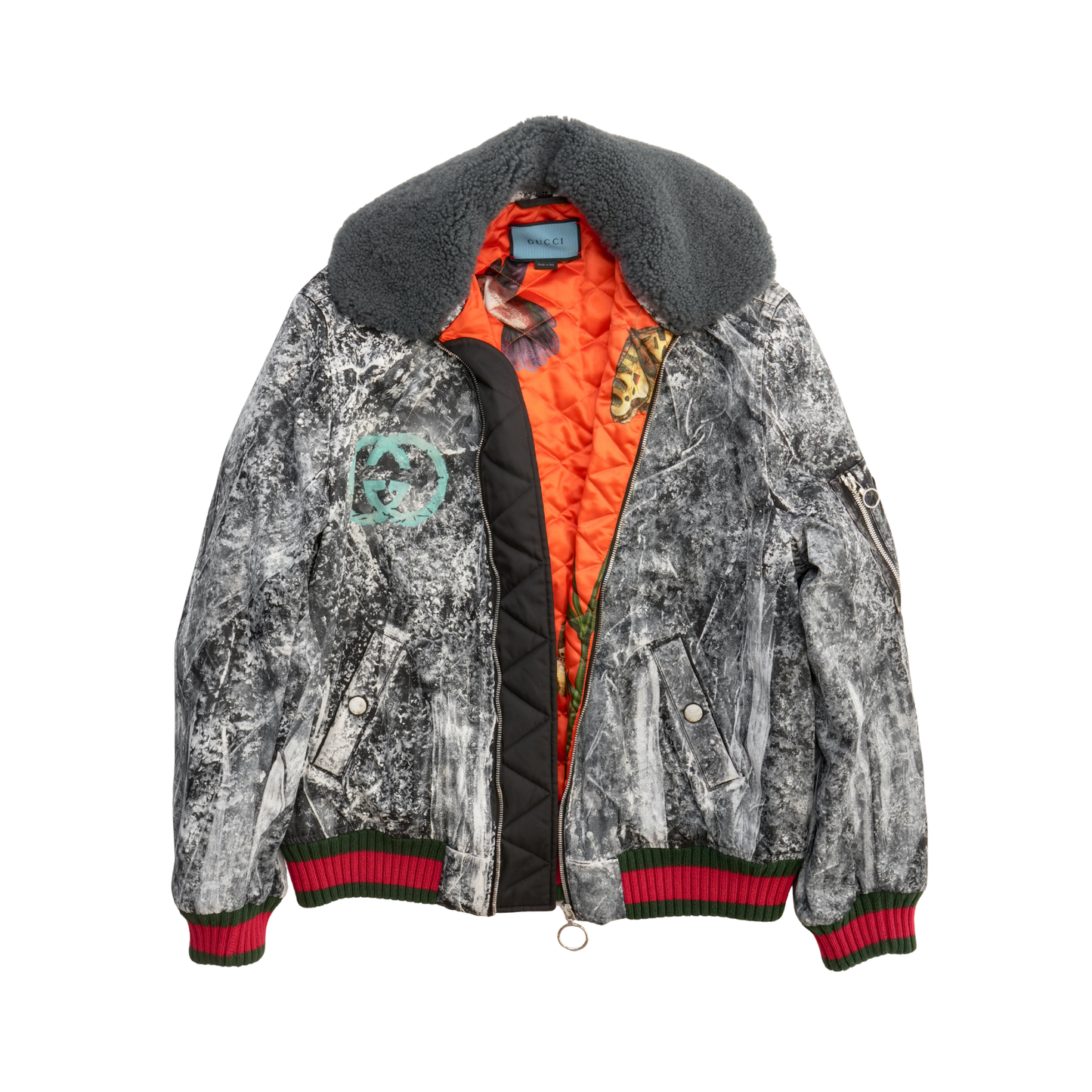 Gucci 'Gucci Ghost' Painted Bomber Jacket - Men's 48