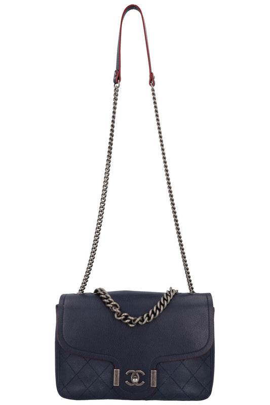 CHANEL 2018 Paris Greece Archi Chic Flap Bag Blue