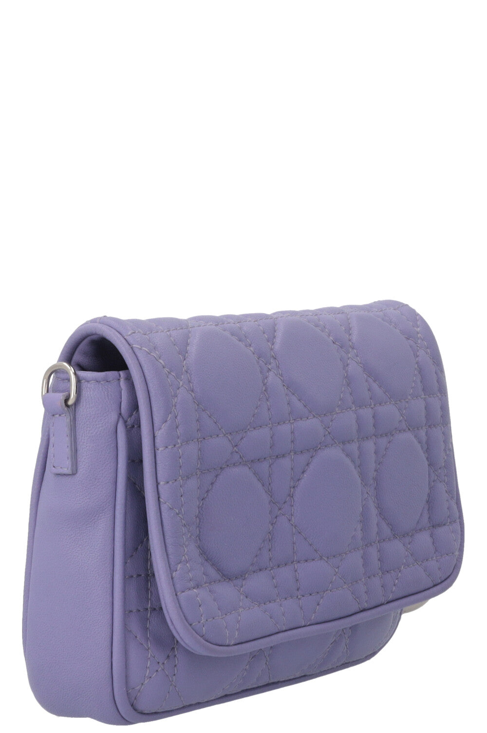 CHRISTIAN DIOR Lady Dior Wallet On Chain Purple