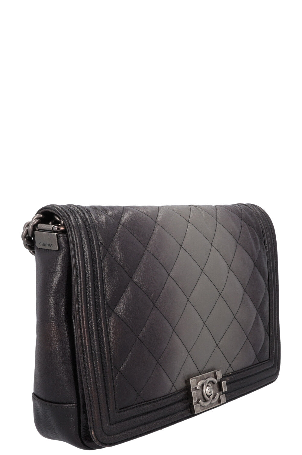 CHANEL Large Boy Bag Ombre Grey