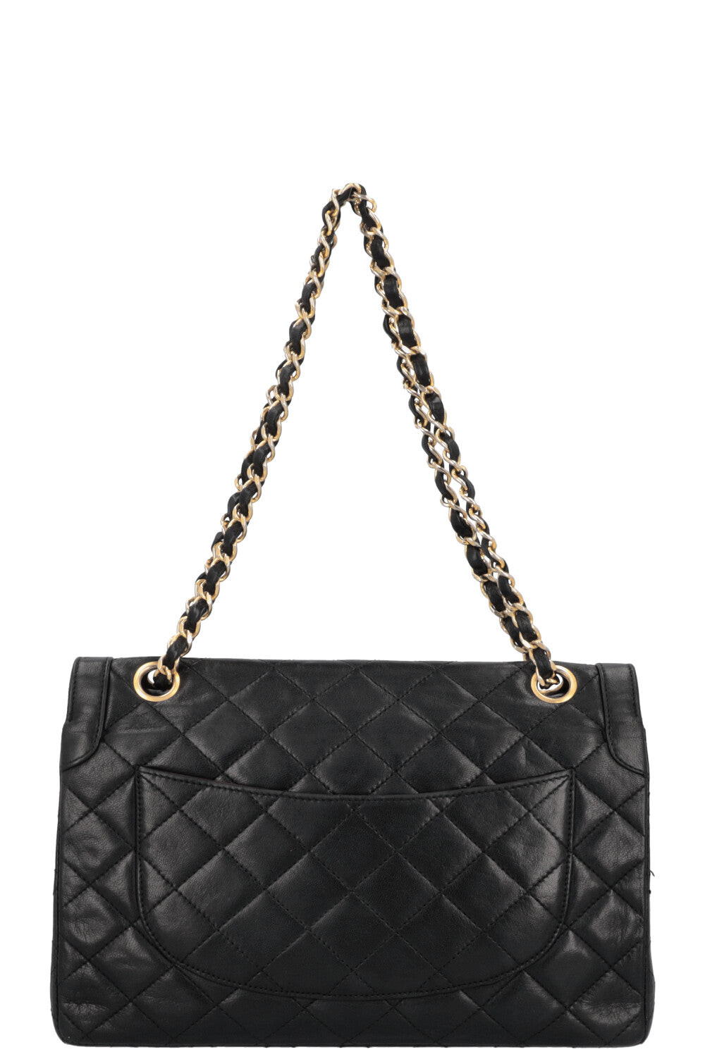 CHANEL   Two Tone Flap Bag Black