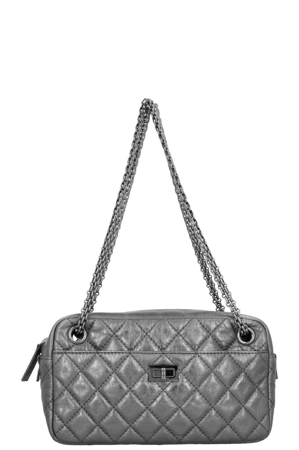 CHANEL Reissue 2.55 Camera Bag Metallic Silver