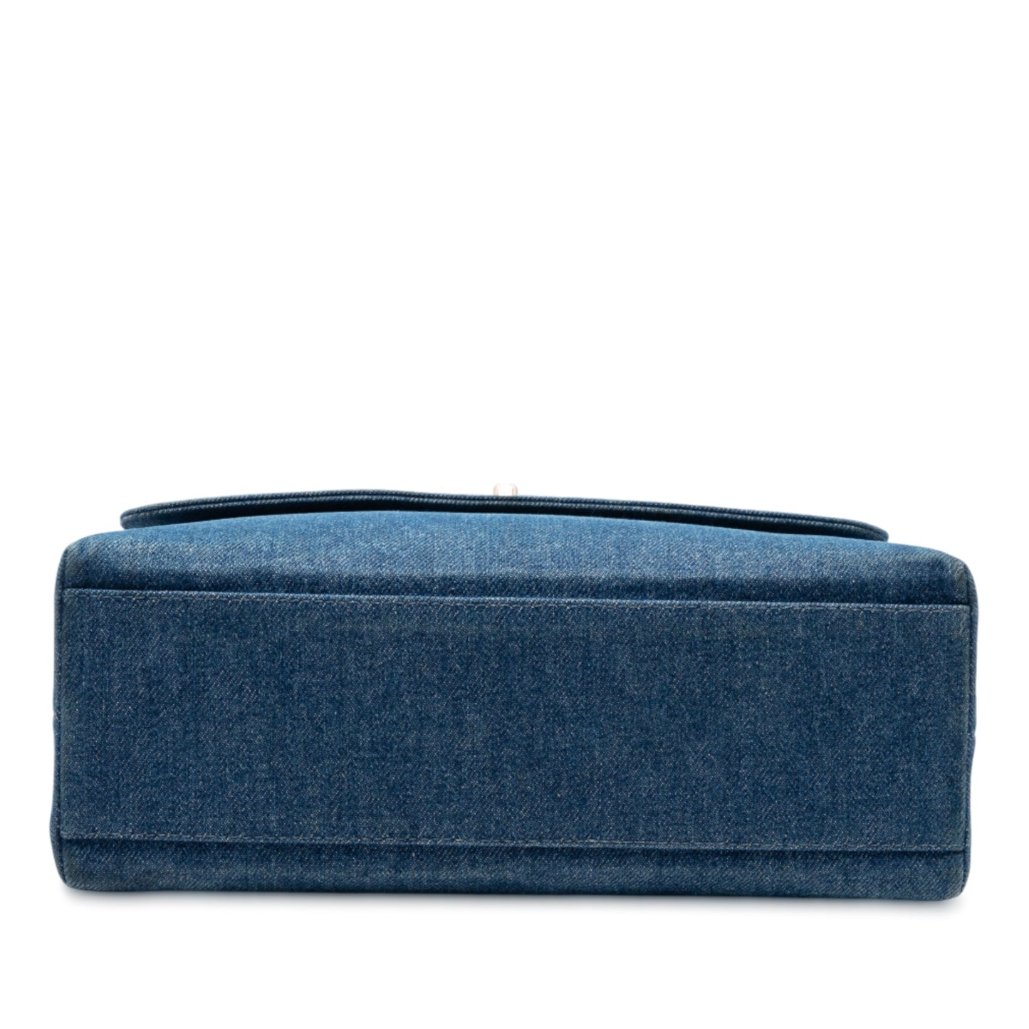 Blue Chanel CC Denim Kelly Top Handle Bag