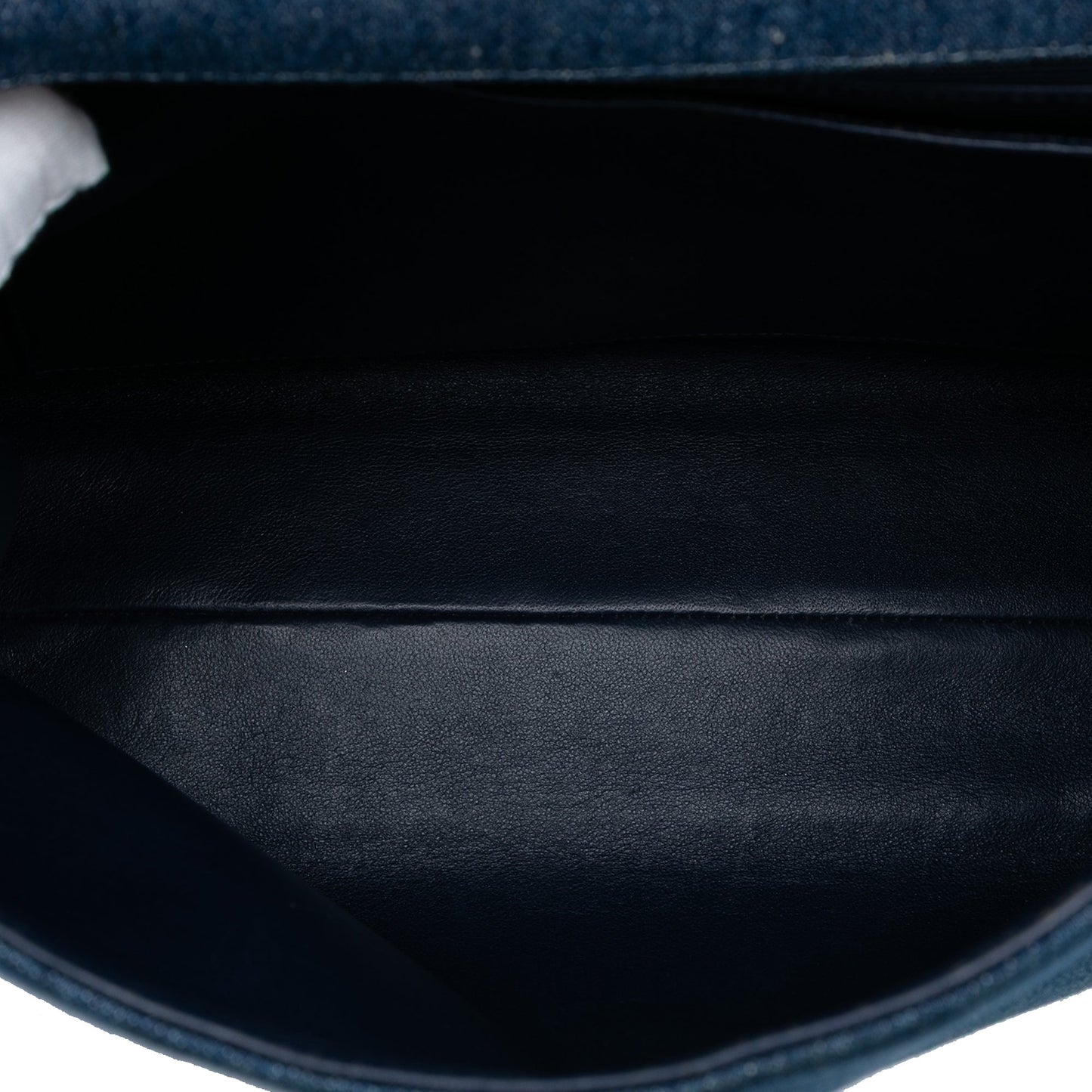Blue Chanel CC Denim Kelly Top Handle Bag