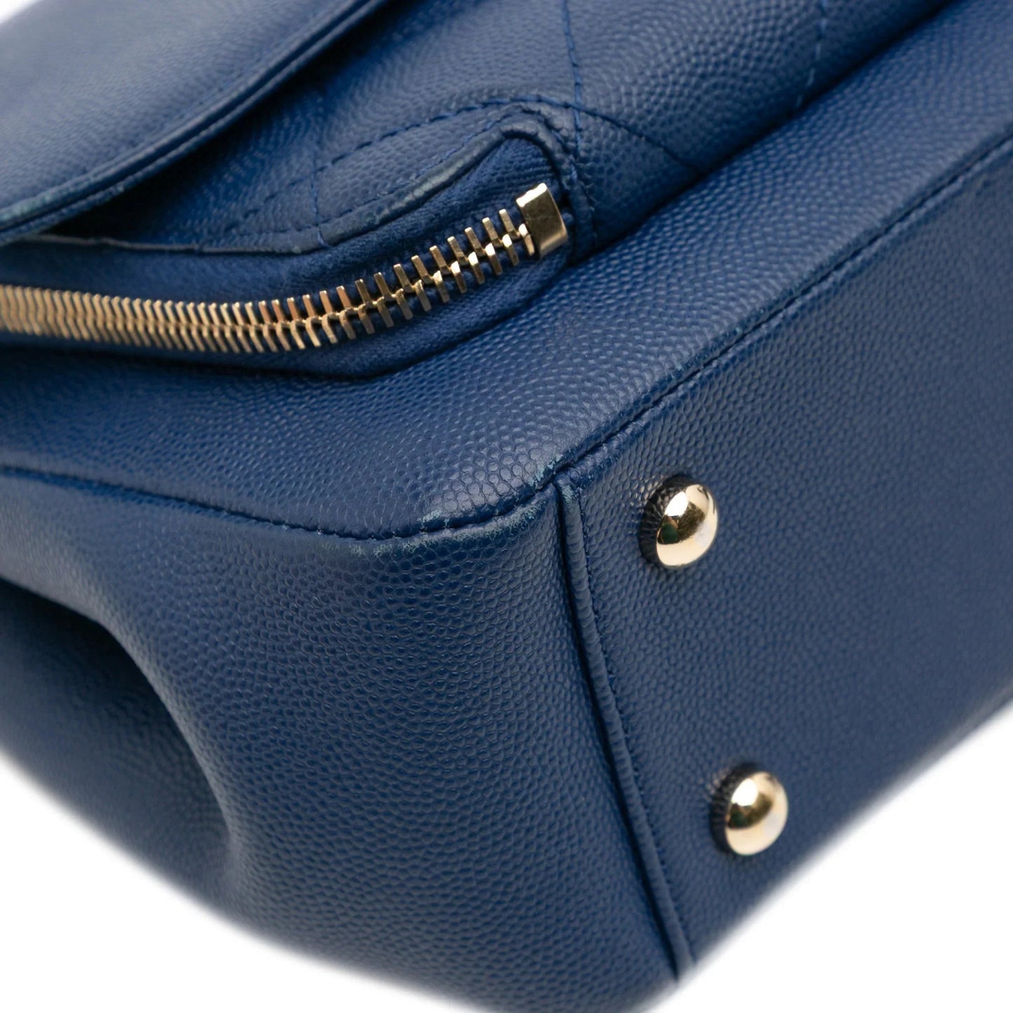 Blue Chanel Medium Caviar Business Affinity Flap Satchel