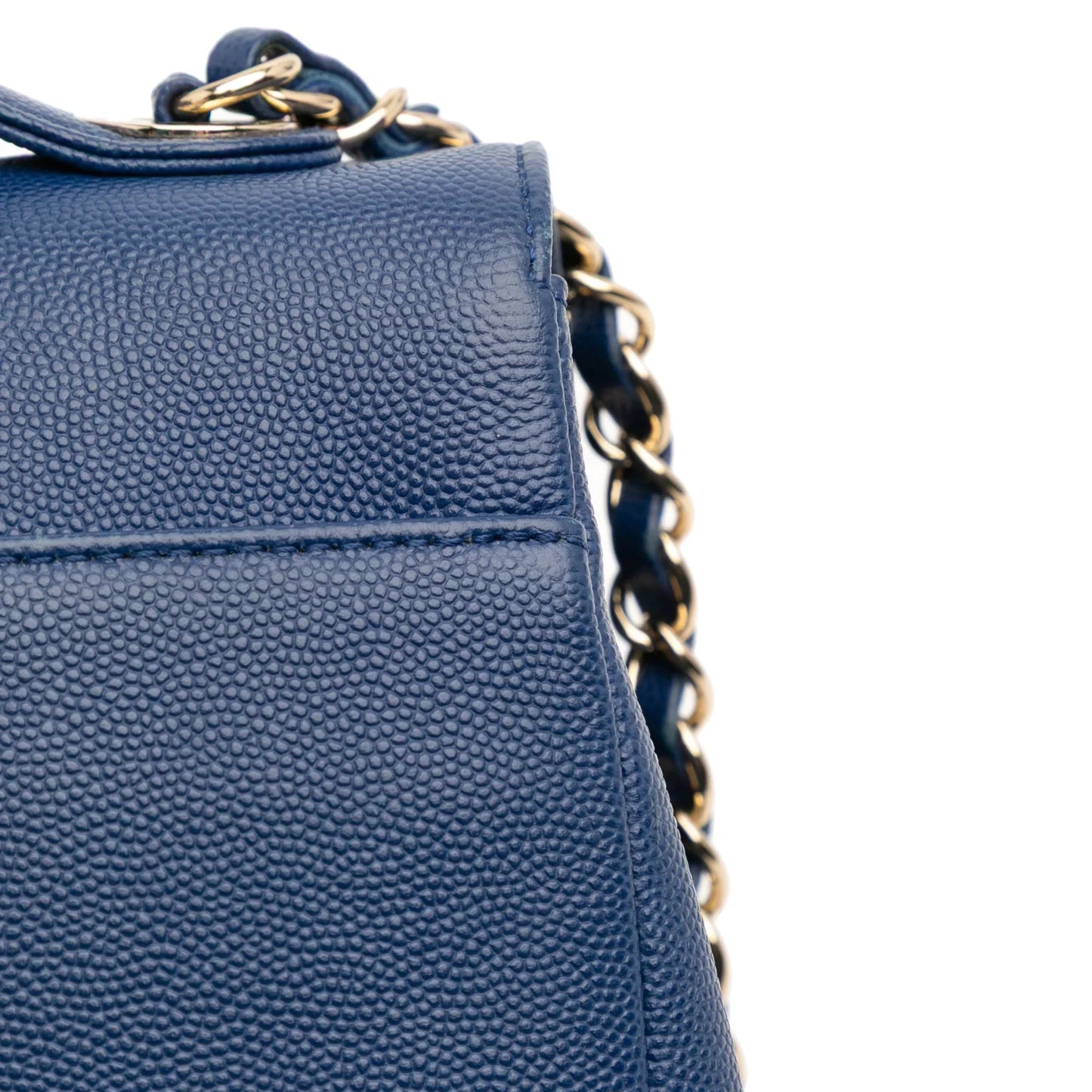 Blue Chanel Medium Caviar Business Affinity Flap Satchel