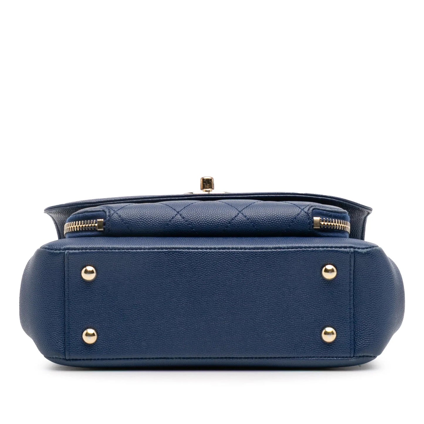 Blue Chanel Medium Caviar Business Affinity Flap Satchel