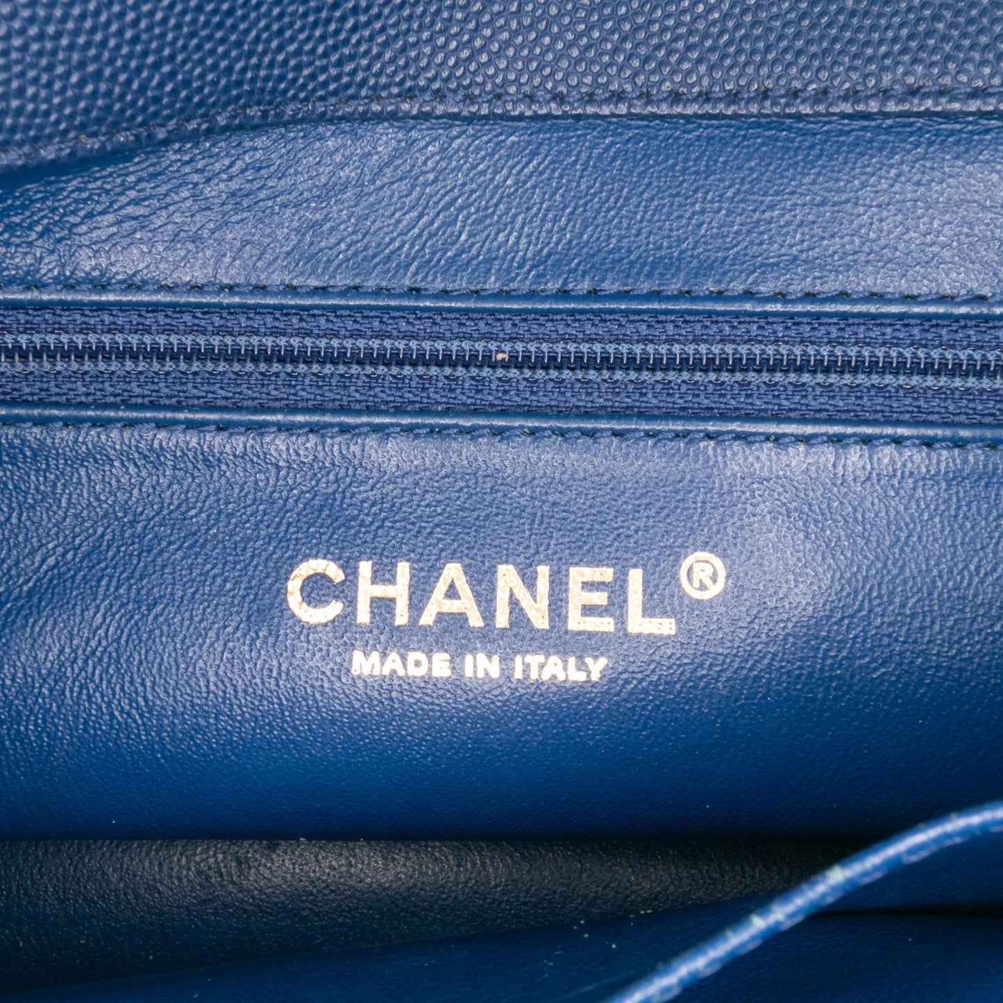 Blue Chanel Medium Caviar Business Affinity Flap Satchel