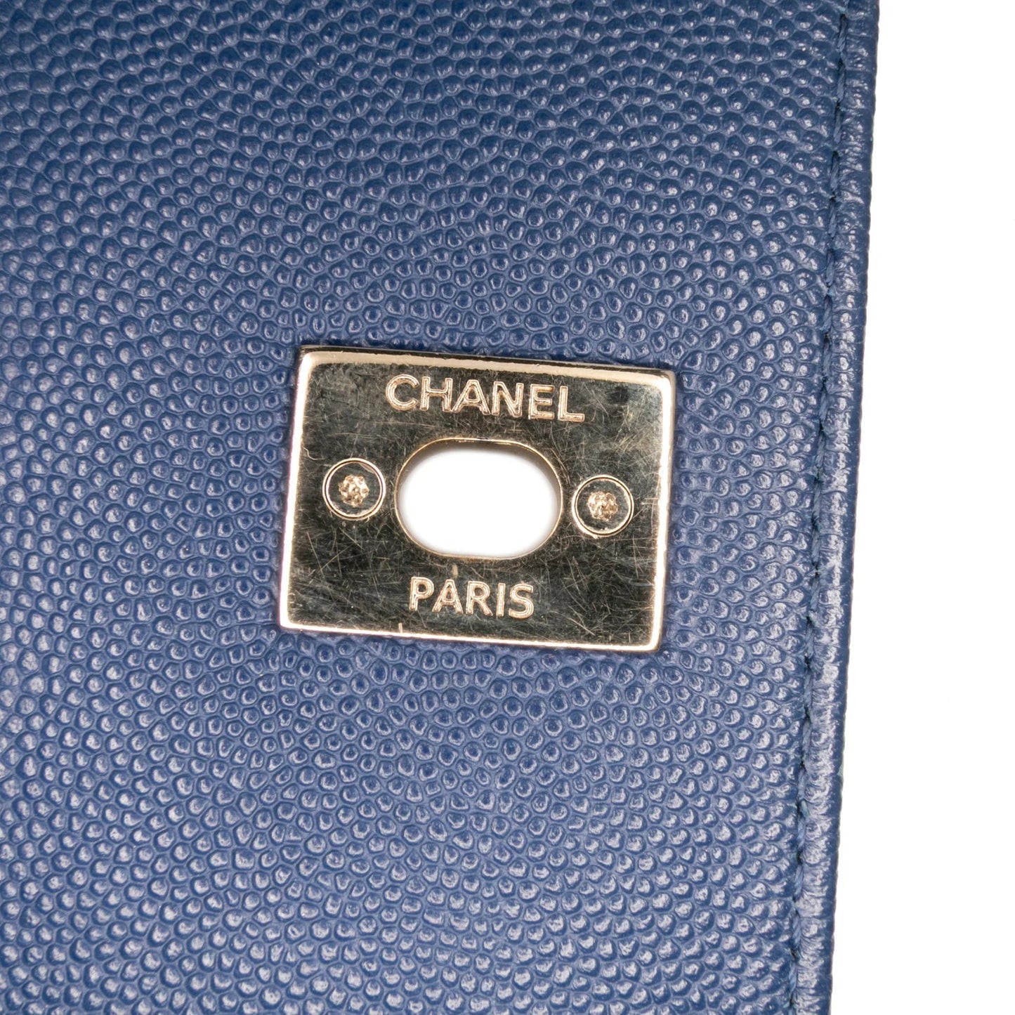 Blue Chanel Medium Caviar Business Affinity Flap Satchel