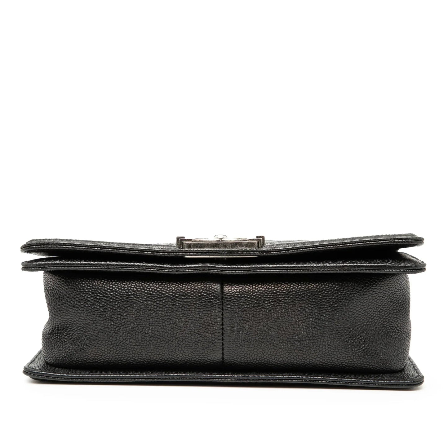Black Chanel Old Medium Quilted Caviar Boy Flap Crossbody Bag