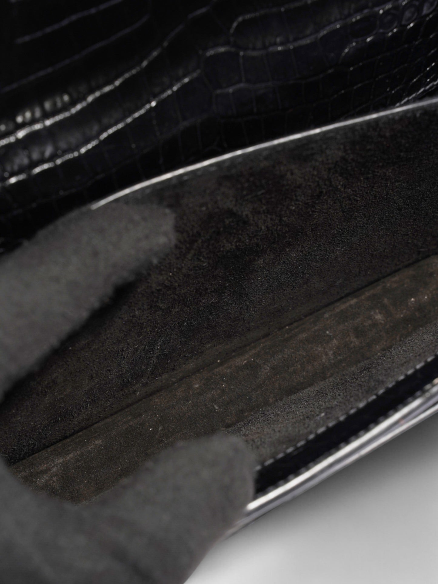 Saint Laurent Sunset Black Embossed Leather Medium