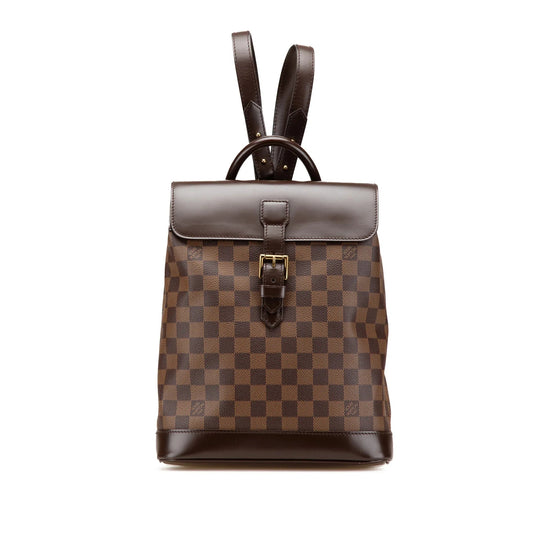 Brown Louis Vuitton Damier Ebene Soho Backpack