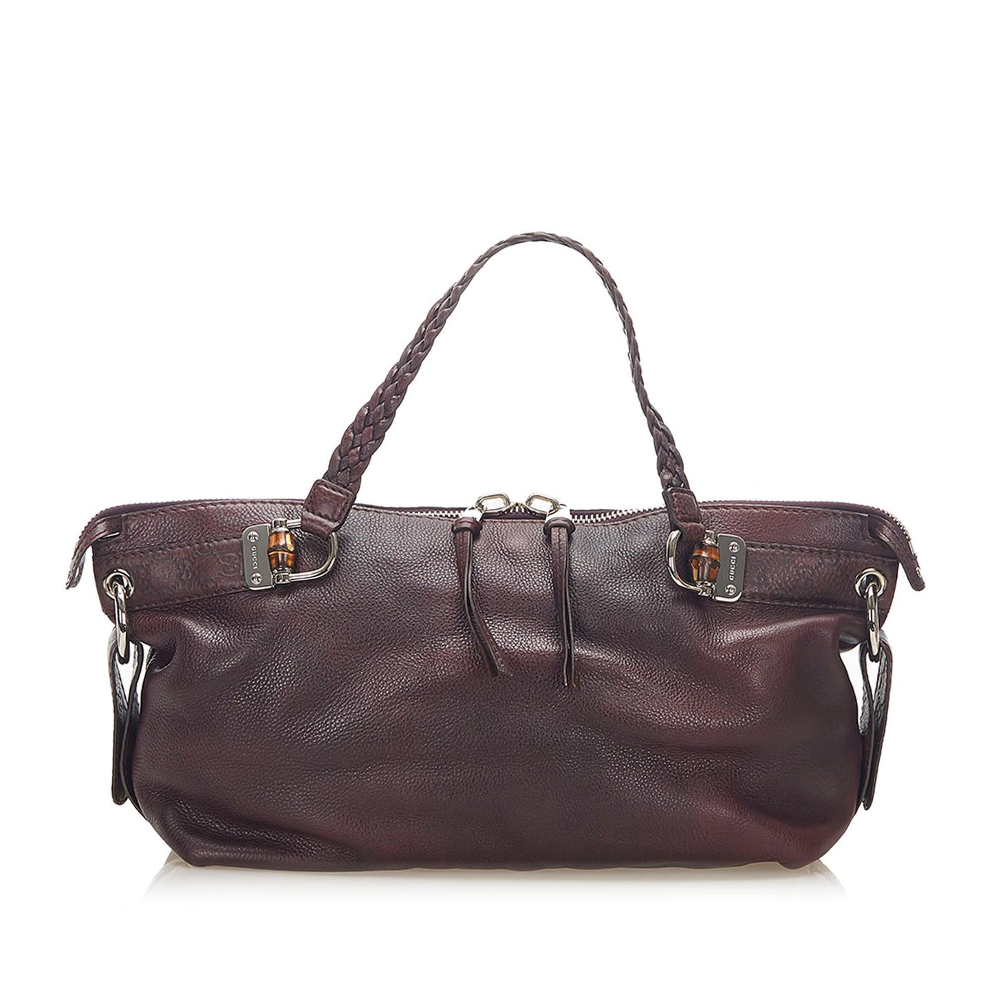 Gucci Bamboo Bar Leather Tote Bag (SHG-31697)