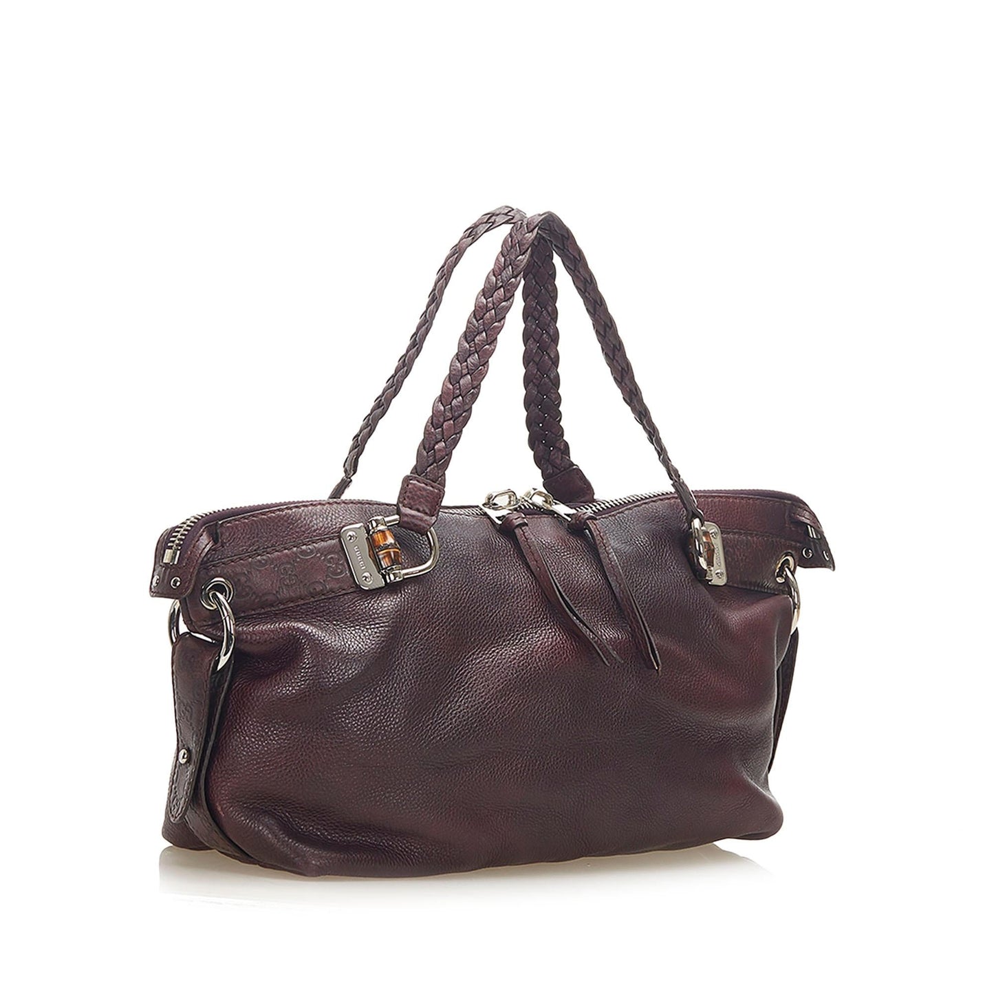 Gucci Bamboo Bar Leather Tote Bag (SHG-31697)