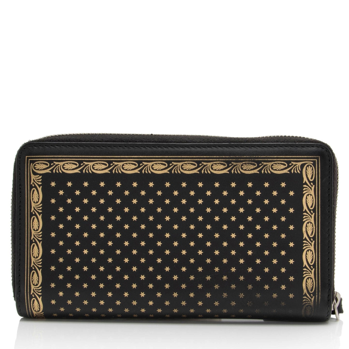 Gucci Calfskin Star Print Guccy Zip Around Wallet (SHF-NzvcOs)