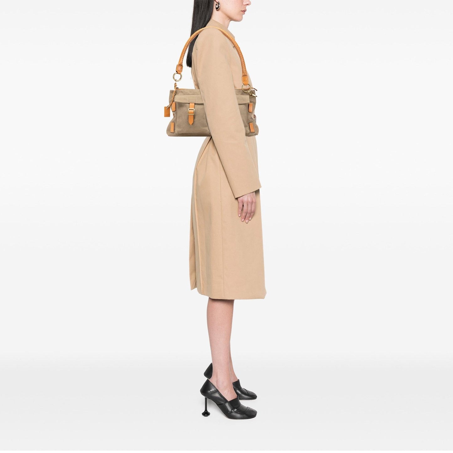 Gucci Canvas Utilitarian Shoulder Bag