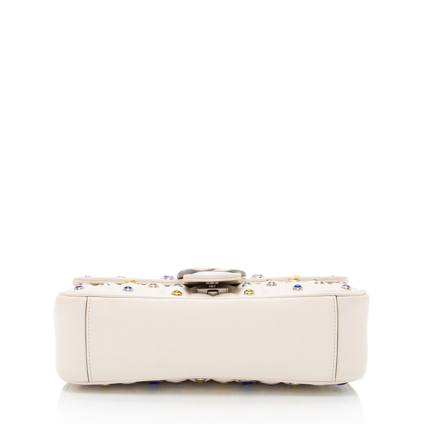 Gucci Crystal Embellished Matelasse GG Marmont Small Flap Bag (SHF-3tbySh)