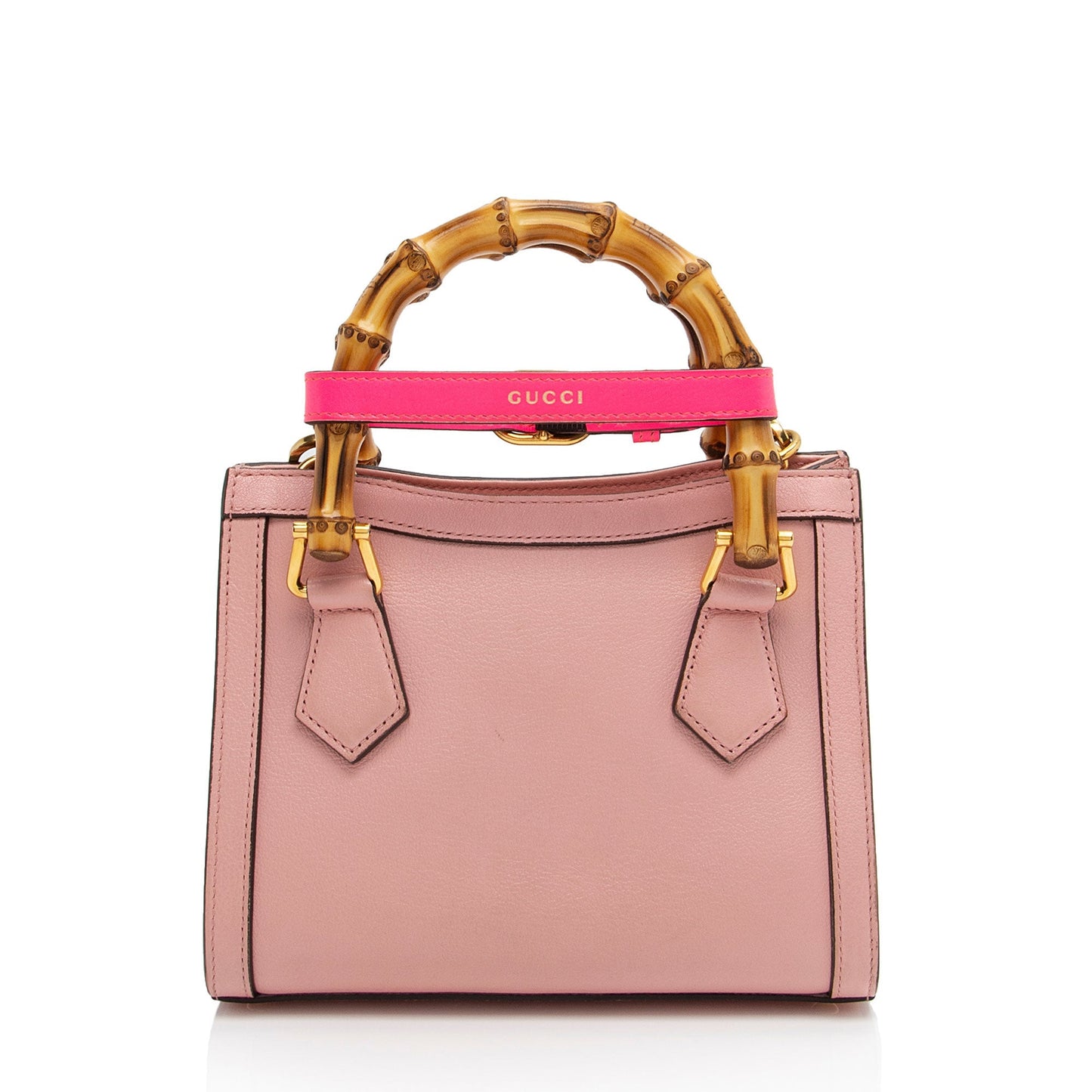 Gucci Cuir Leather Bamboo Diana Mini Tote (SHF-kfEnLc)