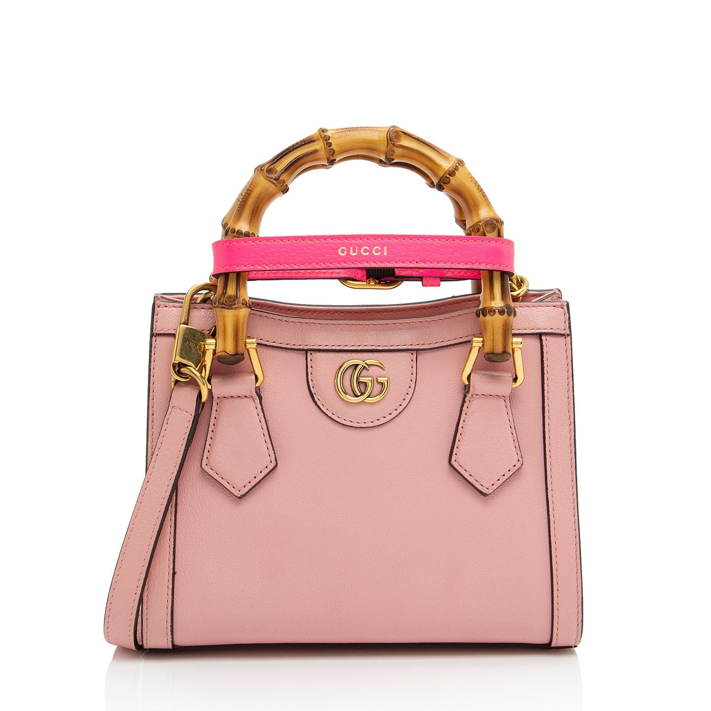 Gucci Cuir Leather Bamboo Diana Mini Tote (SHF-kfEnLc)