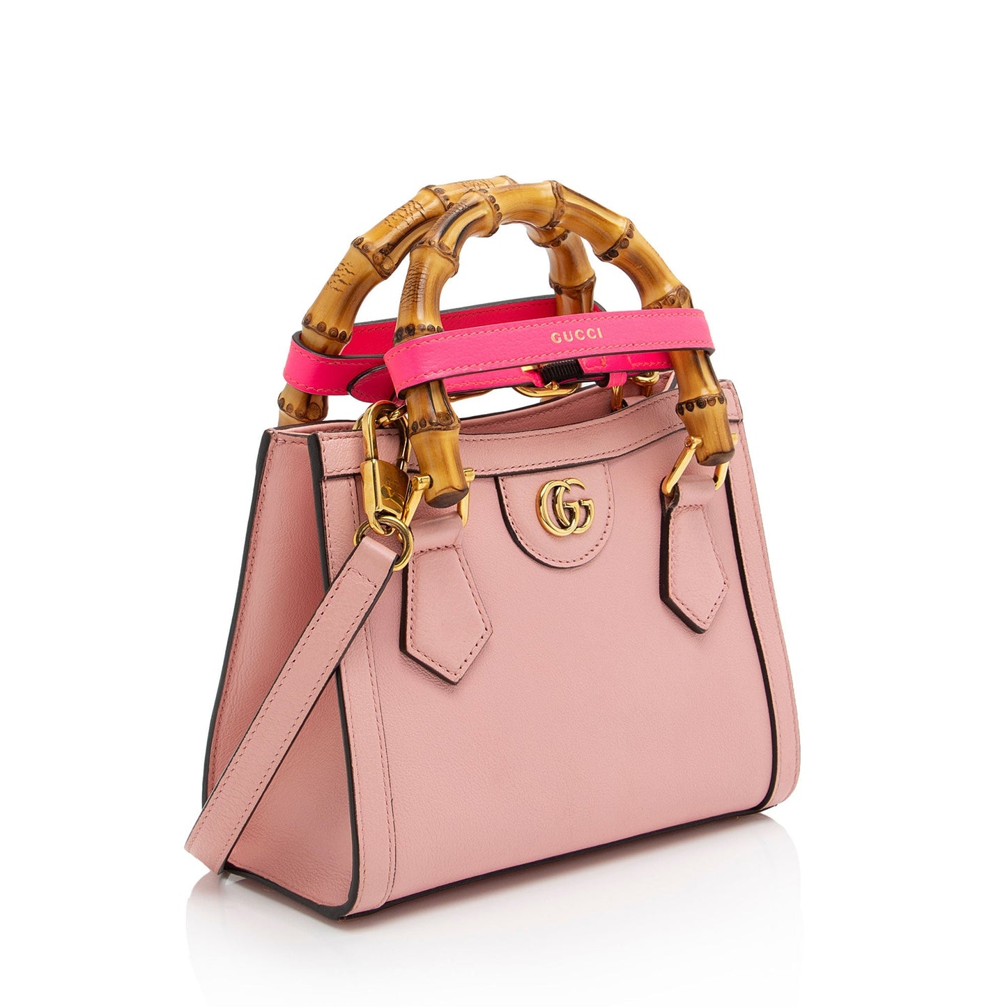 Gucci Cuir Leather Bamboo Diana Mini Tote (SHF-kfEnLc)