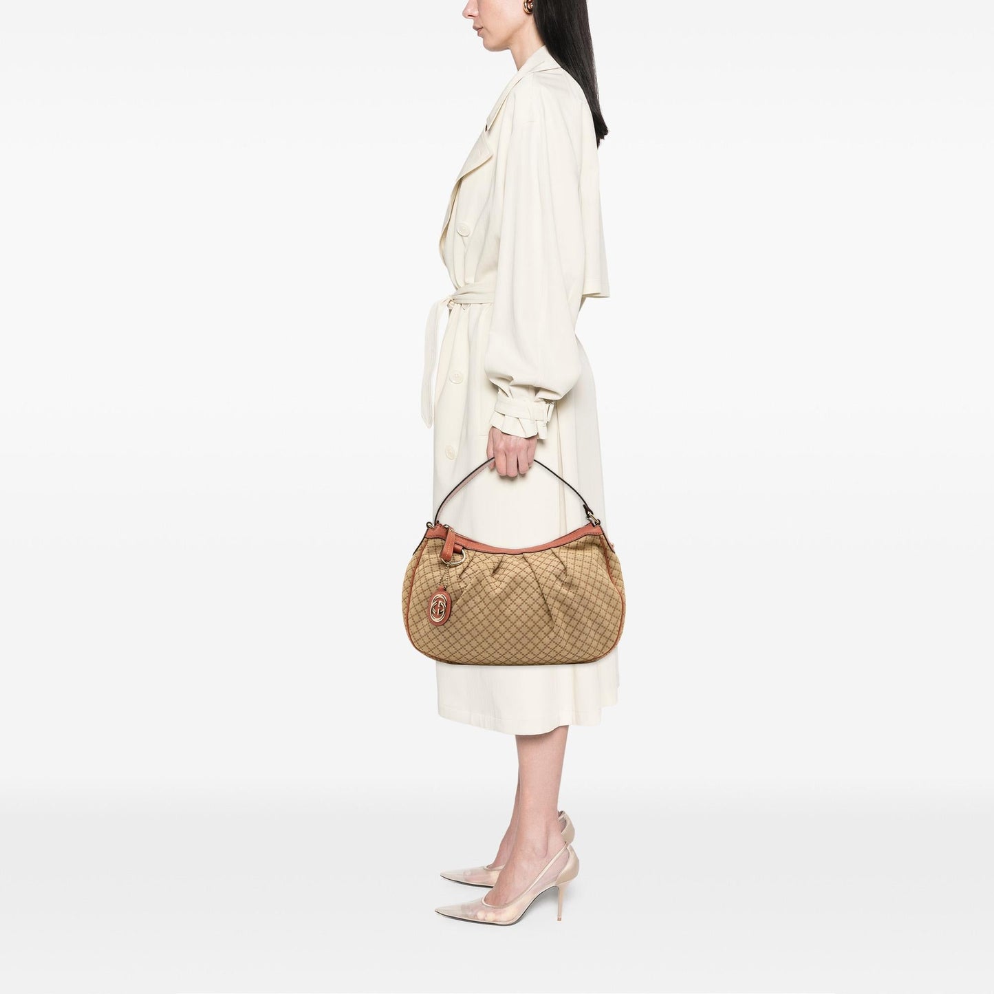 Gucci Diamante Canvas Sukey Shoulder Bag