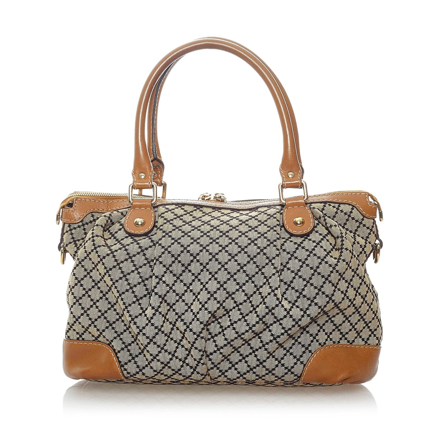 Gucci Diamante Sukey Canvas Satchel (SHG-31083)
