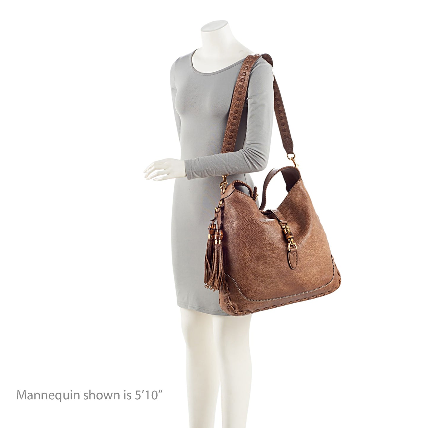 Gucci Distressed Leather New Jackie Large Hobo