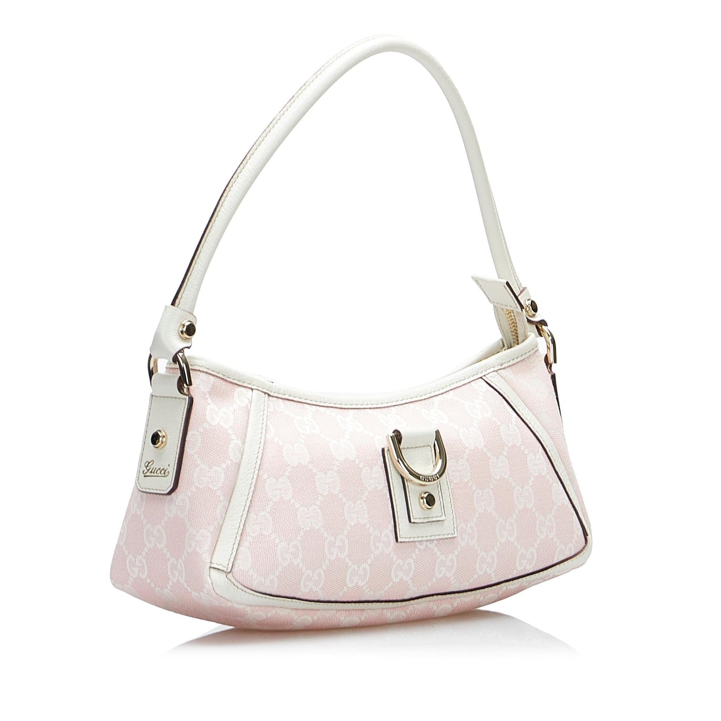 Gucci GG Canvas Abbey D-Ring Baguette (SHG-O6AhCn)