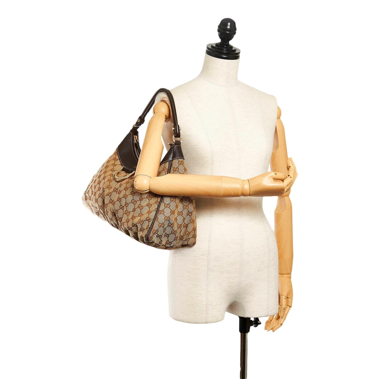 Gucci GG Canvas Abbey D-Ring Shoulder Bag (SHG-31464)