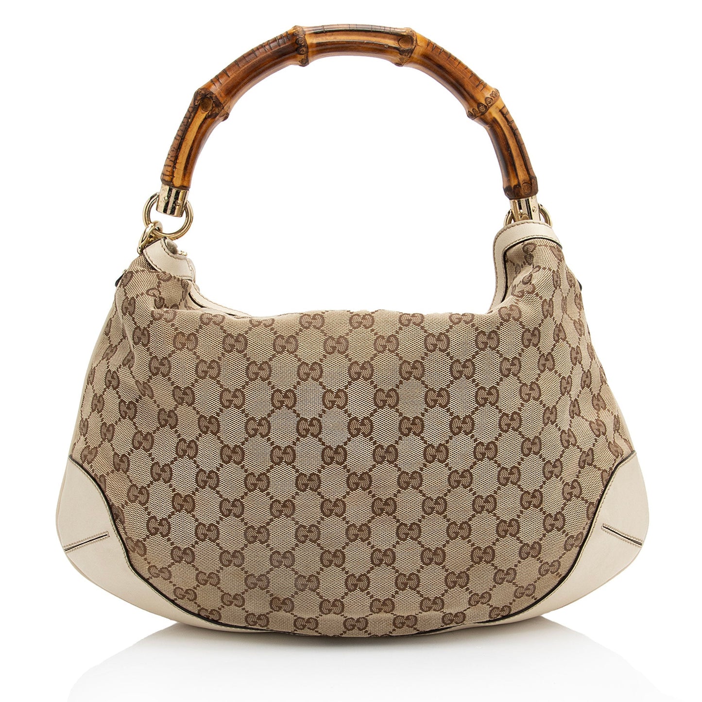 Gucci GG Canvas Bamboo Peggy Shoulder Bag (SHF-Ygbm96)