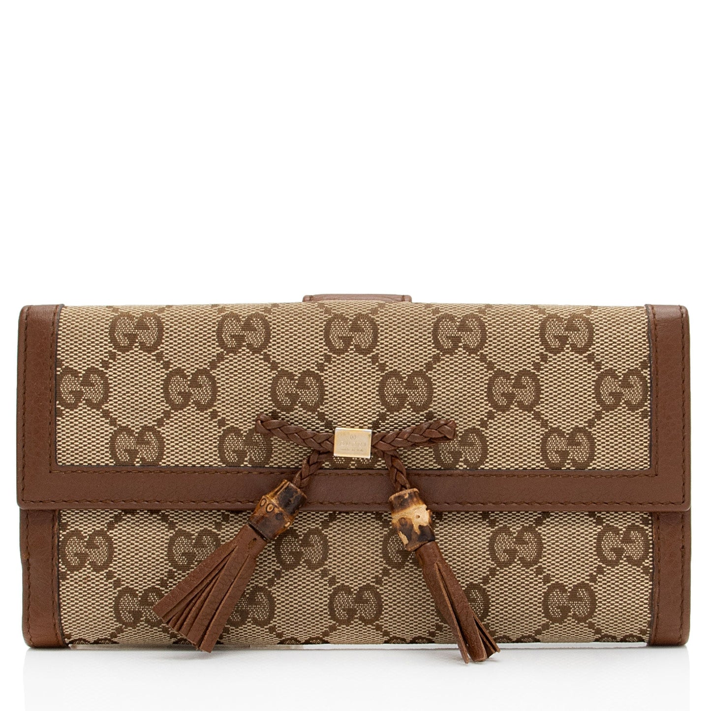 Gucci GG Canvas Bamboo Tassel Bella Continental Wallet (SHF-vi2afV)