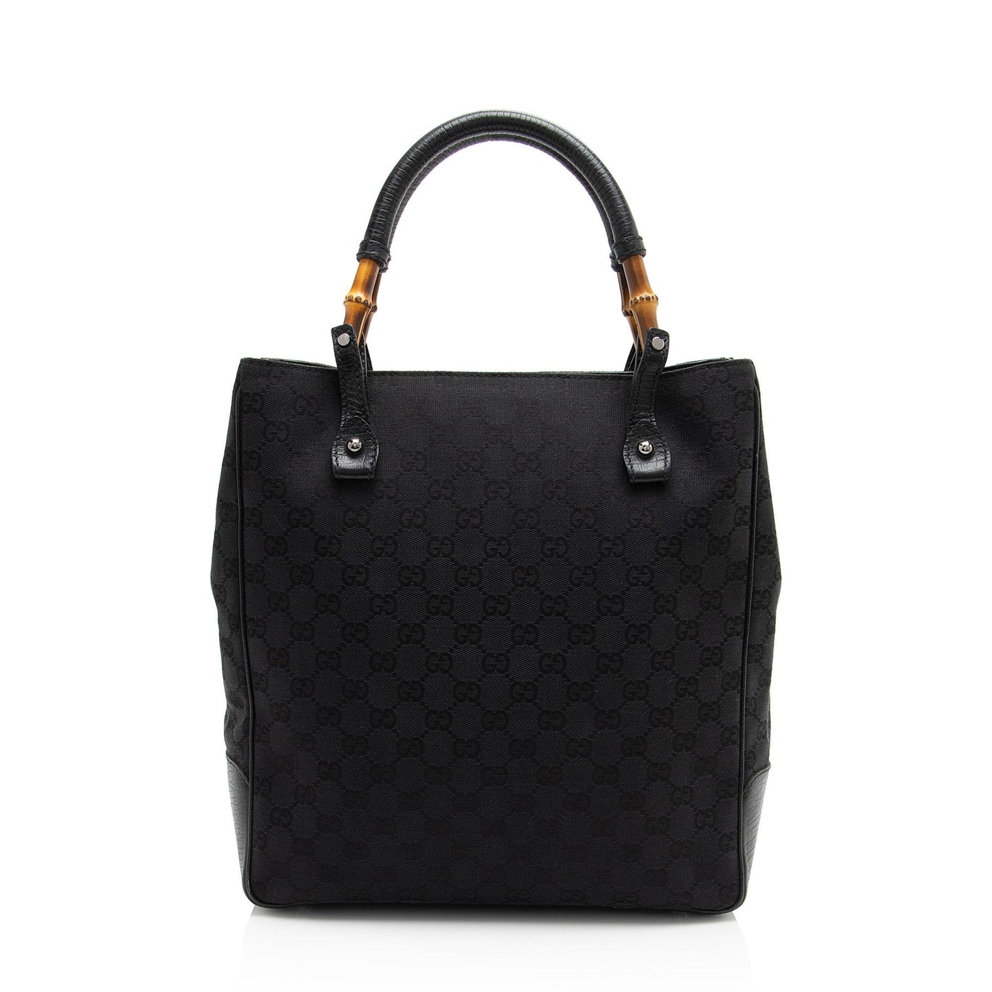 Gucci GG Canvas Bamboo Tote (SHF-1xRqYh)
