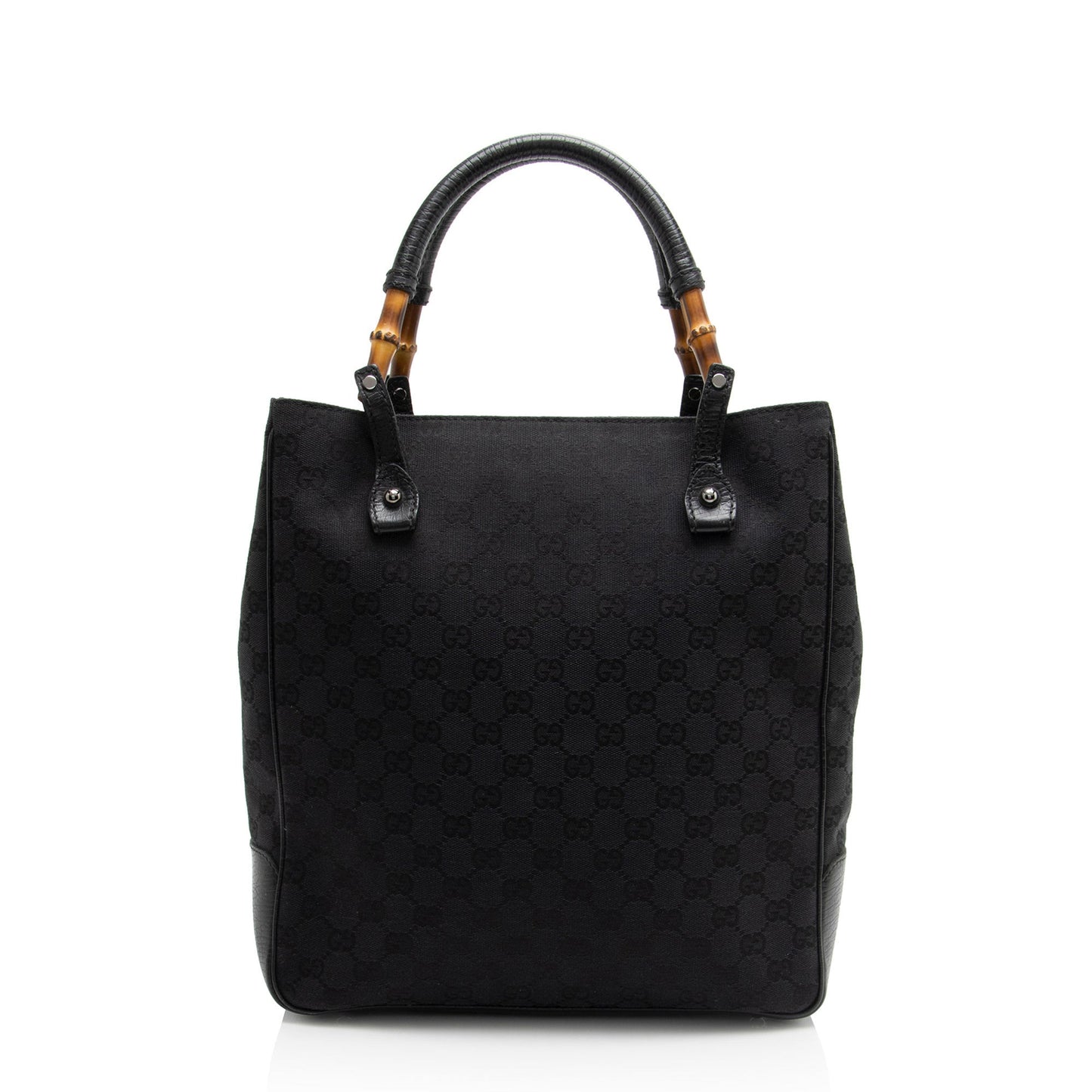 Gucci GG Canvas Bamboo Tote (SHF-1xRqYh)
