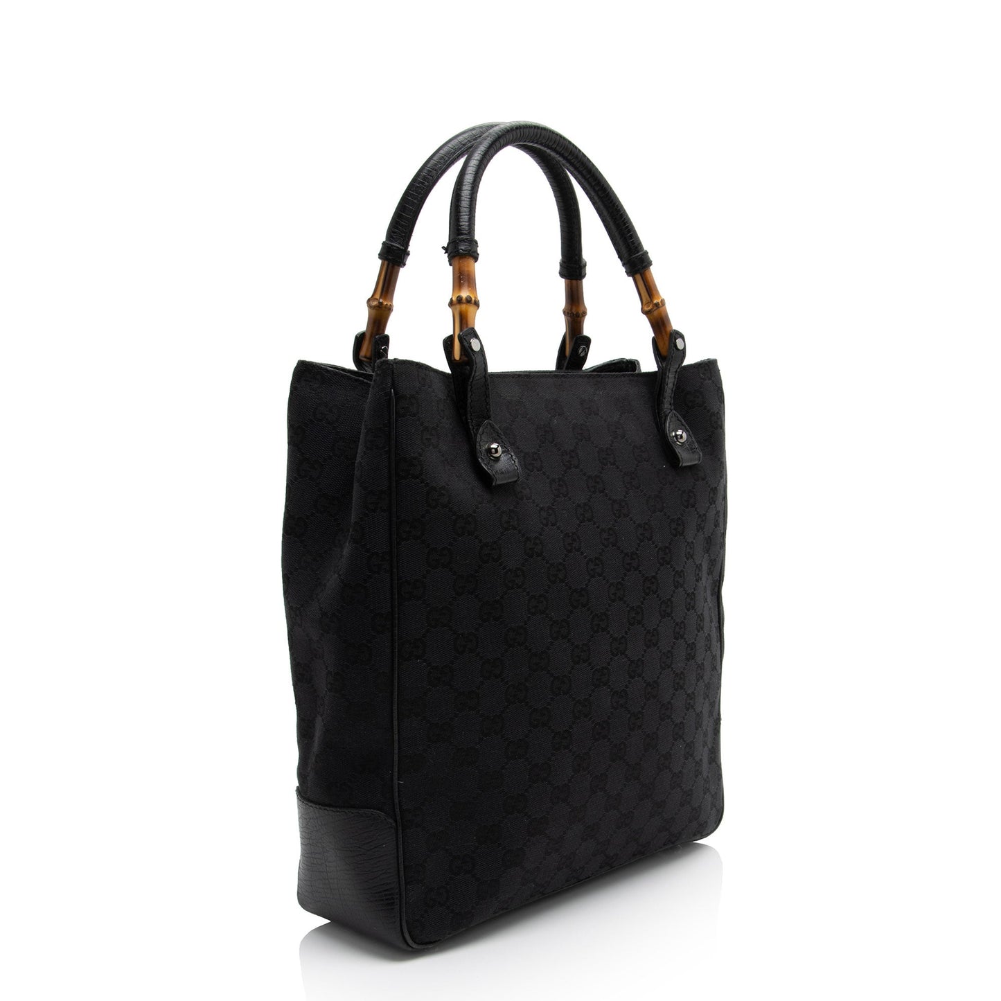 Gucci GG Canvas Bamboo Tote (SHF-1xRqYh)
