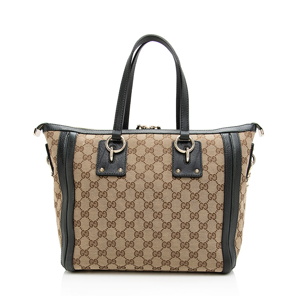 Gucci GG Canvas Charm Medium Tote (SHF-19899)
