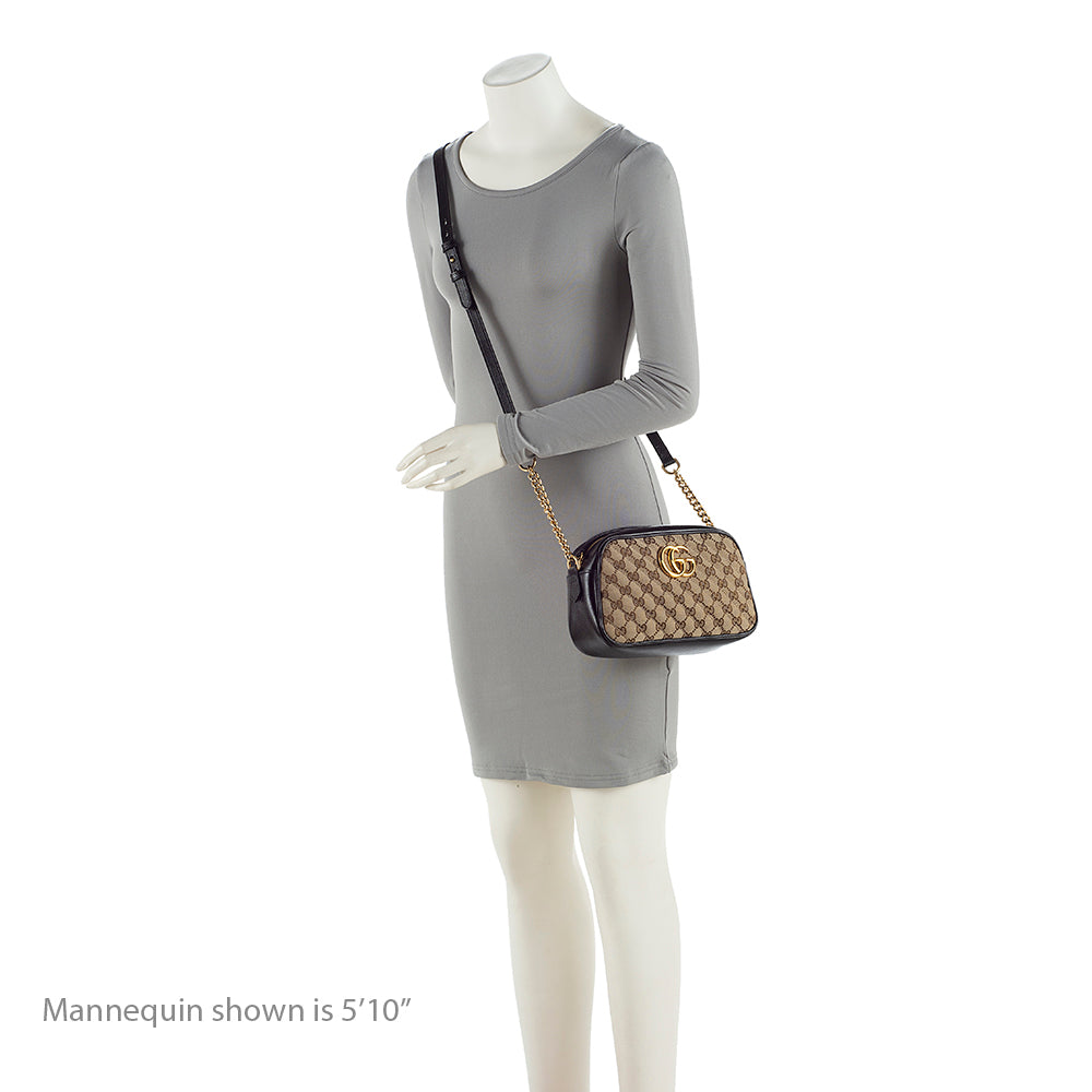 Gucci GG Canvas GG Marmont Small Shoulder Bag (SHF-6MAduD)