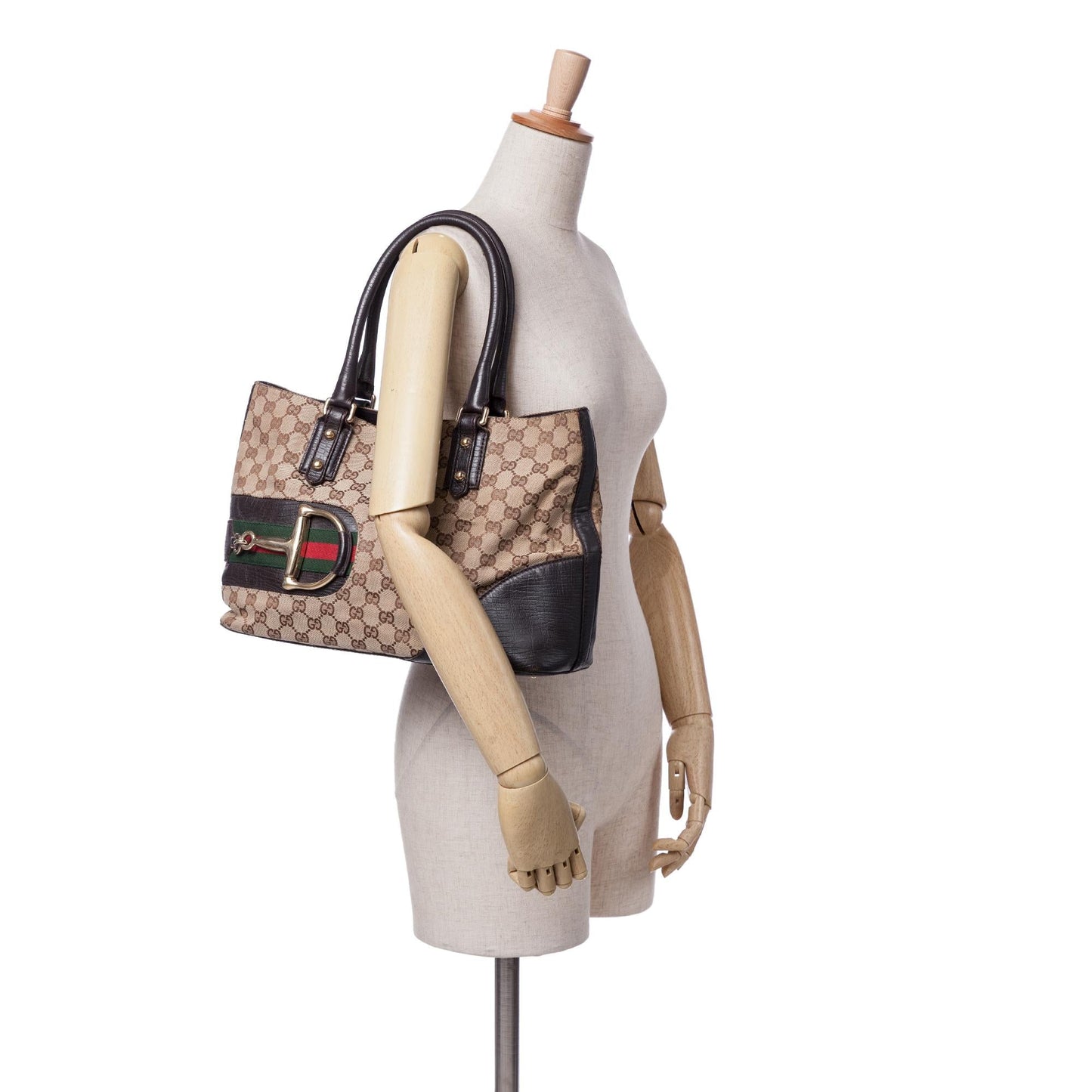 Gucci GG Canvas Hasler Web Tote