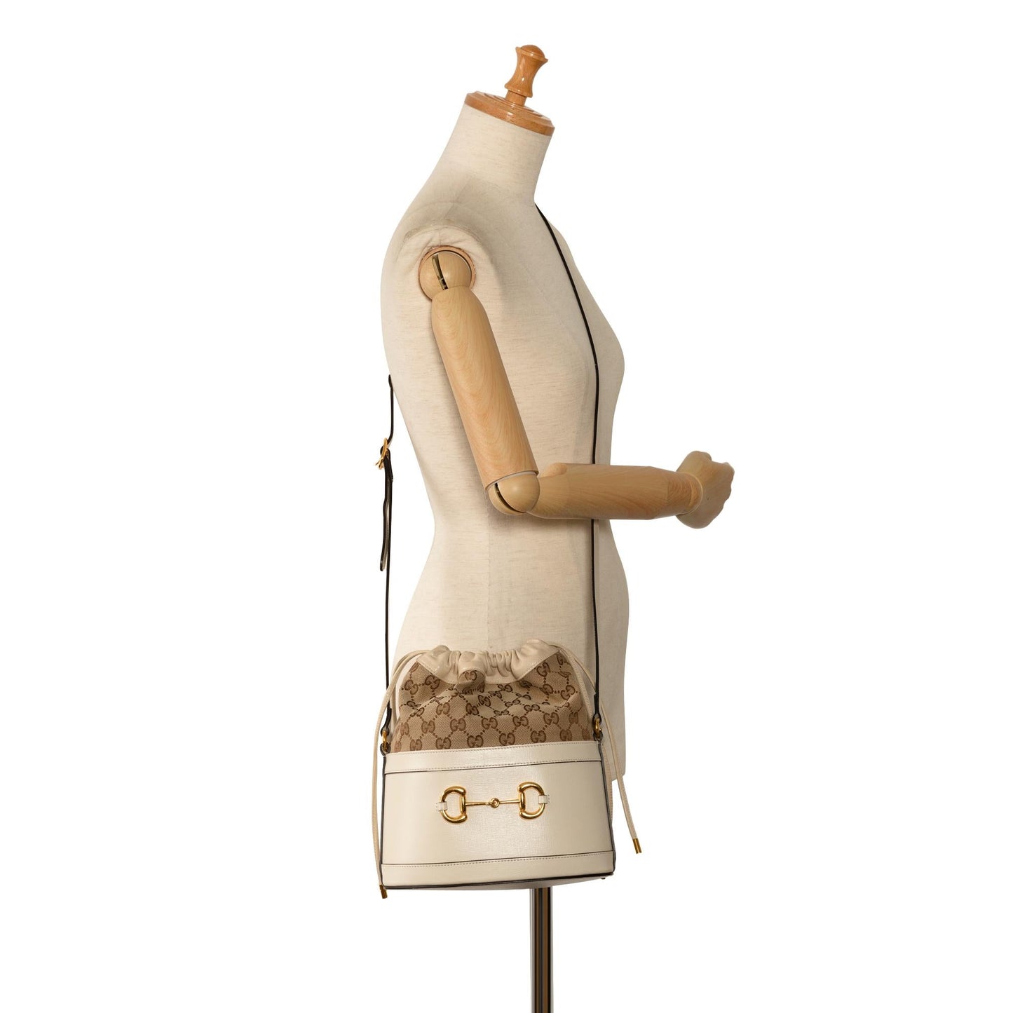 Gucci GG Canvas Horsebit 1955 Bucket Bag (SHG-sD1os5)