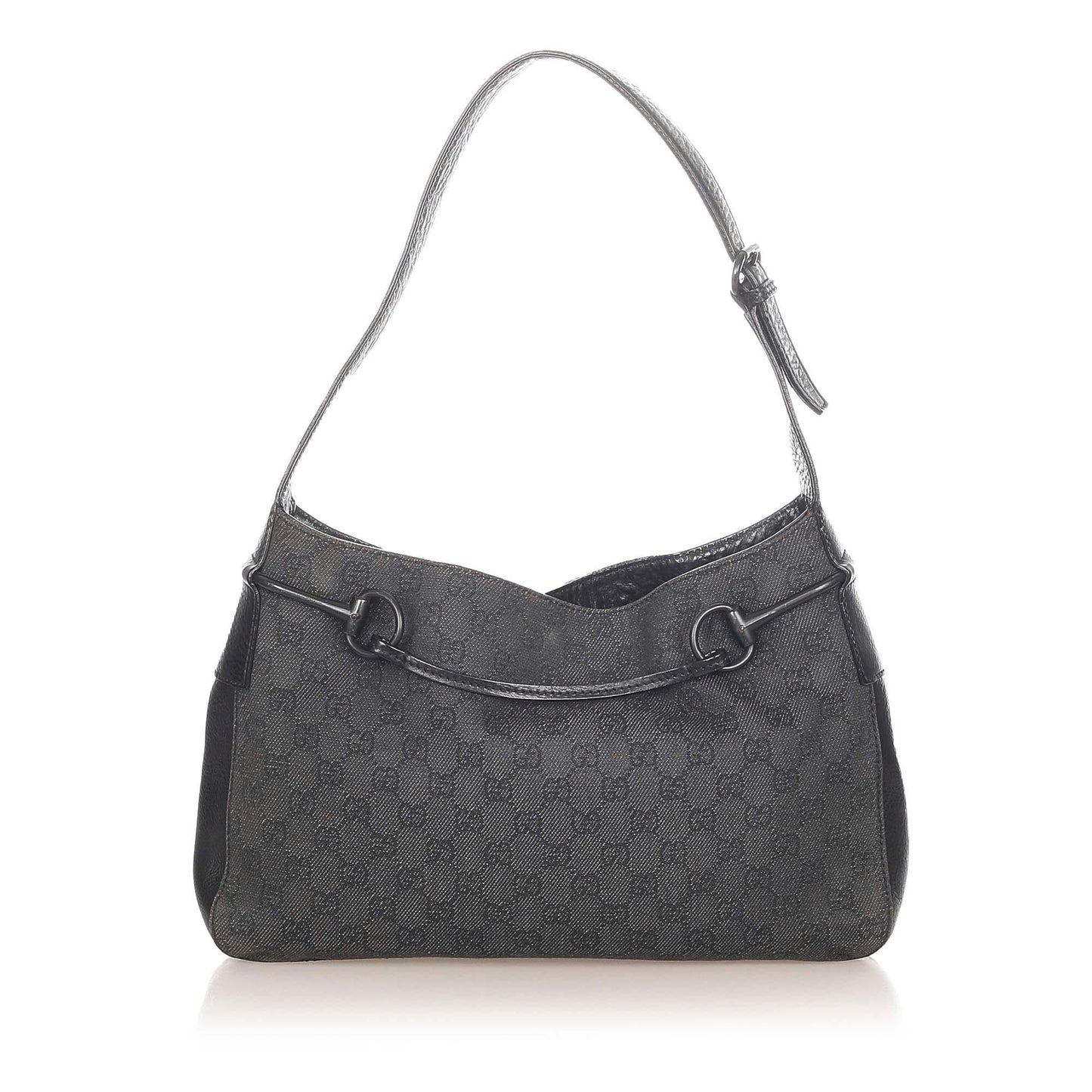 Gucci GG Canvas Horsebit Shoulder Bag (SHG-32126)