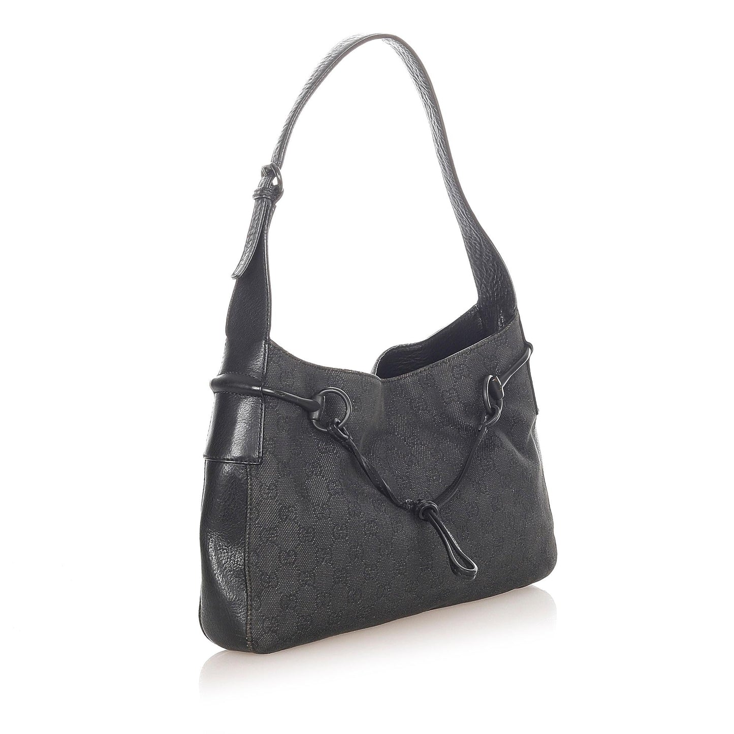 Gucci GG Canvas Horsebit Shoulder Bag (SHG-32126)