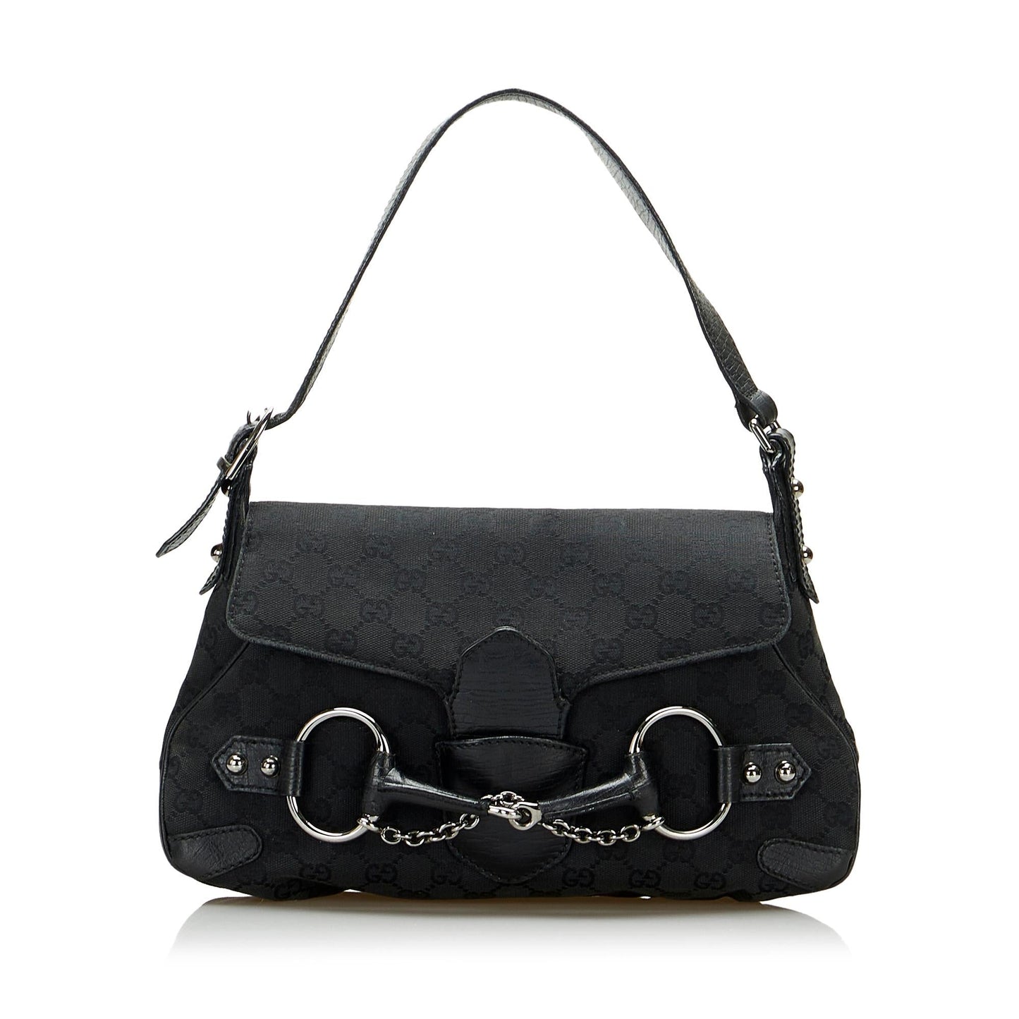 Gucci GG Canvas Horsebit Shoulder Bag (SHG-Tiyfj5)