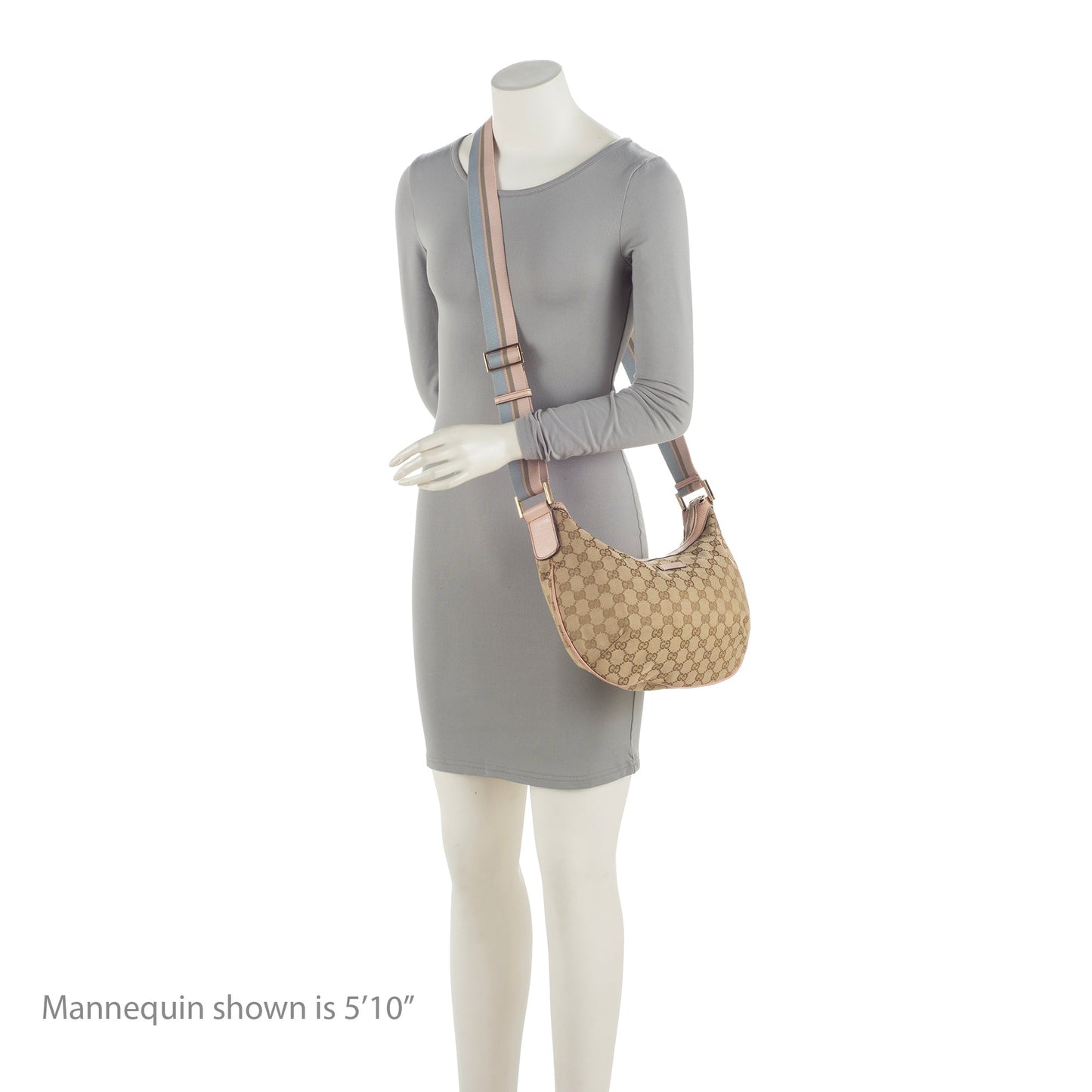Gucci GG Canvas Half Moon Medium Messenger Bag (SHF-3lgdQ3)