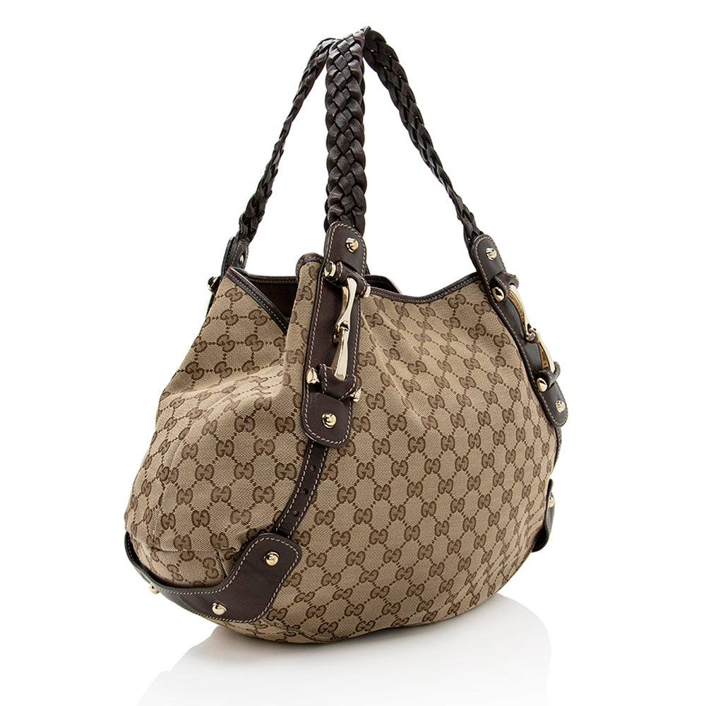 Gucci GG Canvas Pelham Medium Shoulder Bag (SHF-18596)